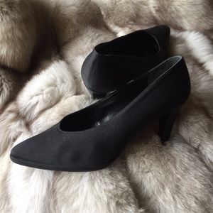 Black Silk Stuart Weitzman Heels
